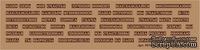 Лист крафт-бумаги от Евгения Курдибановская ТМ с коричневыми надписями на русском языке, 7х30 см