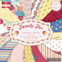 Набор бумаги для скрапбукинга First Edition -  Family Ties, 64 листа, размер 15х15 см.
