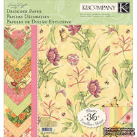 Набор бумаги от K&Company - "Весна", размер:  31х31 см, 12 листов, 12 листов