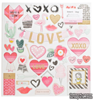 Высечки из чипборда от Crate Paper - Heart Day Collection - 30x30 см