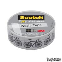 Бумажный скотч от 3M Scotch - Expressions Washi Tape - Bikes,15ммх10м