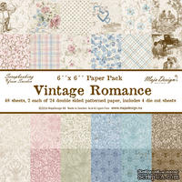 Набор бумаги от Maja design - Vintage Romance - Paper stack 6x6 15х15 см, 48 листов + 4 листов высечек