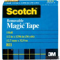 Скотч многоразового использования - Scotch ® Removable Tape .50", 12,7мм х 32,9 метров