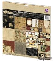 Набор бумаги от Prima - Time Traveler's Memories- Collection Kit, 30 х 30 см, двусторонняя