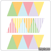 Бумажные украшения - Флажки "Summer Pastel Mini", цвета пастельные,  36 шт.