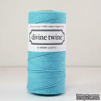 Хлопковый шнур от Divine Twine - Blue Solid, 1 мм, цвет голубой, 1м