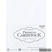 Набор кардстока DCWV Core'dinations Value Pack Smooth Cardstock, Great White, 21.6х27.9 см, 50 листов, белый
