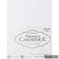 Набор кардстока DCWV Core'dinations Value Pack Smooth Cardstock, White, 21.6х27.9 см, 25 листов, белый