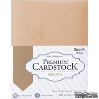 Набор кардстока DCWV Core'dinations Value Pack Smooth Cardstock, Krafty, 21.6х27.9 см, 50 листов, крафт