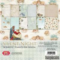 Набор односторонней скрапбумаги от Craft & You Design - Silent Night, 15x15 см, 36 шт, 190 гр/м2