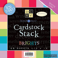 Набор кардстока DCWV - MatchMaker Brights Textured Cardstock Stack, 30х30 см, 19 листов
