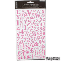 Наклейки-алфавит - Alphabet Glitter Stickers – Princess (Pale Pink)