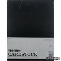 Набор кардстока DCWV Core'dinations Darice Value Pack Smooth Cardstock, Black Cat, 21.6х27.9 см, 50 листов, черный