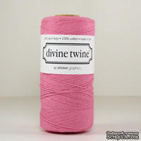 Хлопковый шнур от Divine Twine - Pink Solid, 1 мм, цвет розовый, 1м