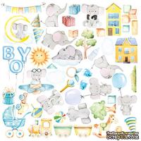 Лист с картинками для вырезания My cute Baby elephant boy 30,5х30,5 см, ТМ Фабрика Декора - ScrapUA.com