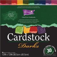 Набор кардстока с внутренним слоем Core'Dinations - Cardstock Darks, 30х30 см