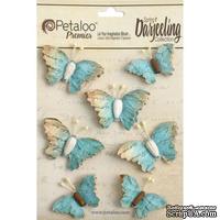 Набор бабочек Petaloo - Printed Darjeeling Collection - Wild Butterflies - Aqua