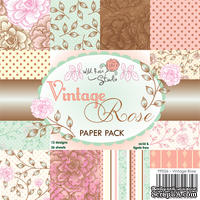 Набор бумаги от Wild Rose Studio - Vintage Rose - 15х15 см