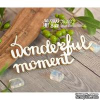 Чипборд ScrapBox - Надпись Wonderful moment Hi-305 - ScrapUA.com