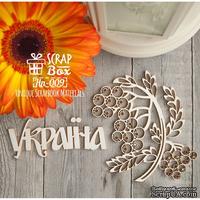 Чипборд ScrapBox - Україна с веточкой рябины Hn-009 - ScrapUA.com