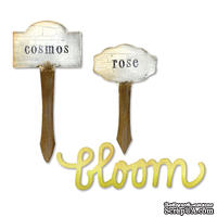 Ножи от Sizzix - Sizzix Bigz Die - Phrase, Bloom &amp; Plant Markers - ScrapUA.com