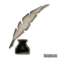 Лезвие от Sizzix-Movers &amp; Shapers Magnetic Die Set 2PK - Mini Feather &amp; Inkwell - ScrapUA.com