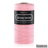 Хлопковый шнур от Divine Twine - light Pink Solid, 1 мм, цвет розовый, 1м