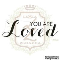 Акриловый штамп Lesia Zgharda TA023 YOU ARE LOVED, 6.1х1.9 см. - ScrapUA.com