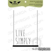 Акриловый штамп Lesia Zgharda TA073 Live simply, размер 3,5x5 см - ScrapUA.com