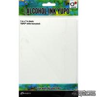 Бумага для алкогольных чернил Ranger Alcohol Ink Yupo Cardstock Heavyweight White, цвет белый, плотная, 12.5х17.5 см, 10 листов 
