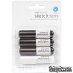 Набор фломастеров для плоттера - SKETCH PENS, 3 черных + 1 белый - ScrapUA.com