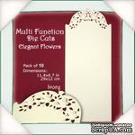 Заготовки для открытки от Flower Soft - Function Die Cut Cards - Elegant Flowers - Ivory, 29x12см - ScrapUA.com