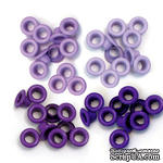 Люверсы Standard Eyelets от We R Memory Keepers - Aluminum Purple, 60 штук, 4 оттенка - ScrapUA.com