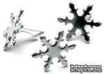 Снежинки-брадсы Creative Impressions -  Snowflakes/Silver, 50 штук - ScrapUA.com