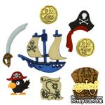 Набор декоративных пуговиц Dress It Up - Pirates - ScrapUA.com