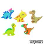 Набор декоративных пуговиц Dress It Up - Dino Mite - ScrapUA.com