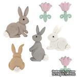 Набор декоративных пуговиц Dress It Up - Easter Cotton Tails - ScrapUA.com