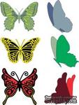 Лезвие от Cheery Lynn Designs - Small Exotic Butterflies #2 w/Angel Wings - DL113AB - ScrapUA.com
