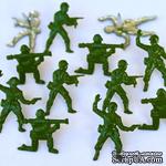 Набор брадсов Eyelet Outlet - Army Men Brads, 12 штук - ScrapUA.com