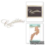 Пластины для фольгирования от Spellbinders - Copperplate Script Congratulations - ScrapUA.com