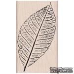 Резиновый штамп Hero Arts - Hand Pressed Leaf, на деревянном блоке - ScrapUA.com