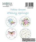 Набор фишек от Mona Design - &quot;Fancy Spring&quot;, 4 шт., диаметр 2,5см - ScrapUA.com