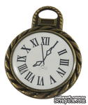 Металлическое украшение &quot;Часы&quot;, античная бронза, размер 26х20 мм, 1 шт - ScrapUA.com