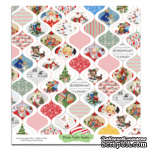 Лист бумаги для скрапбукинга от Pretty Little Studio - Jingle Bells Pattern Paper - ScrapUA.com