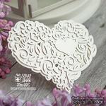 3d чипборд ScrapBox - Кружевное сердце с цветами и листиками Dm-001 - ScrapUA.com