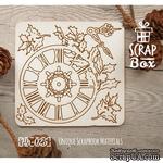 Чипборд ScrapBox - Часы с остролистом Hh-025 - ScrapUA.com