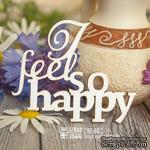 Чипборд ScrapBox - надпись I feel so happy Hi-168 - ScrapUA.com