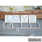 Чипборд ScrapBox - надпись Love квадратиками Hi-216 - ScrapUA.com