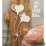 Чипборд ScrapBox - Воздушные шарики сердечки - ScrapUA.com