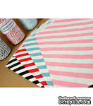 Конвертик в диагональную полоску, красный с белым, Diagonal Striped Bigger Bitty Bags, 15,9х23,5см, 1 шт. - ScrapUA.com
